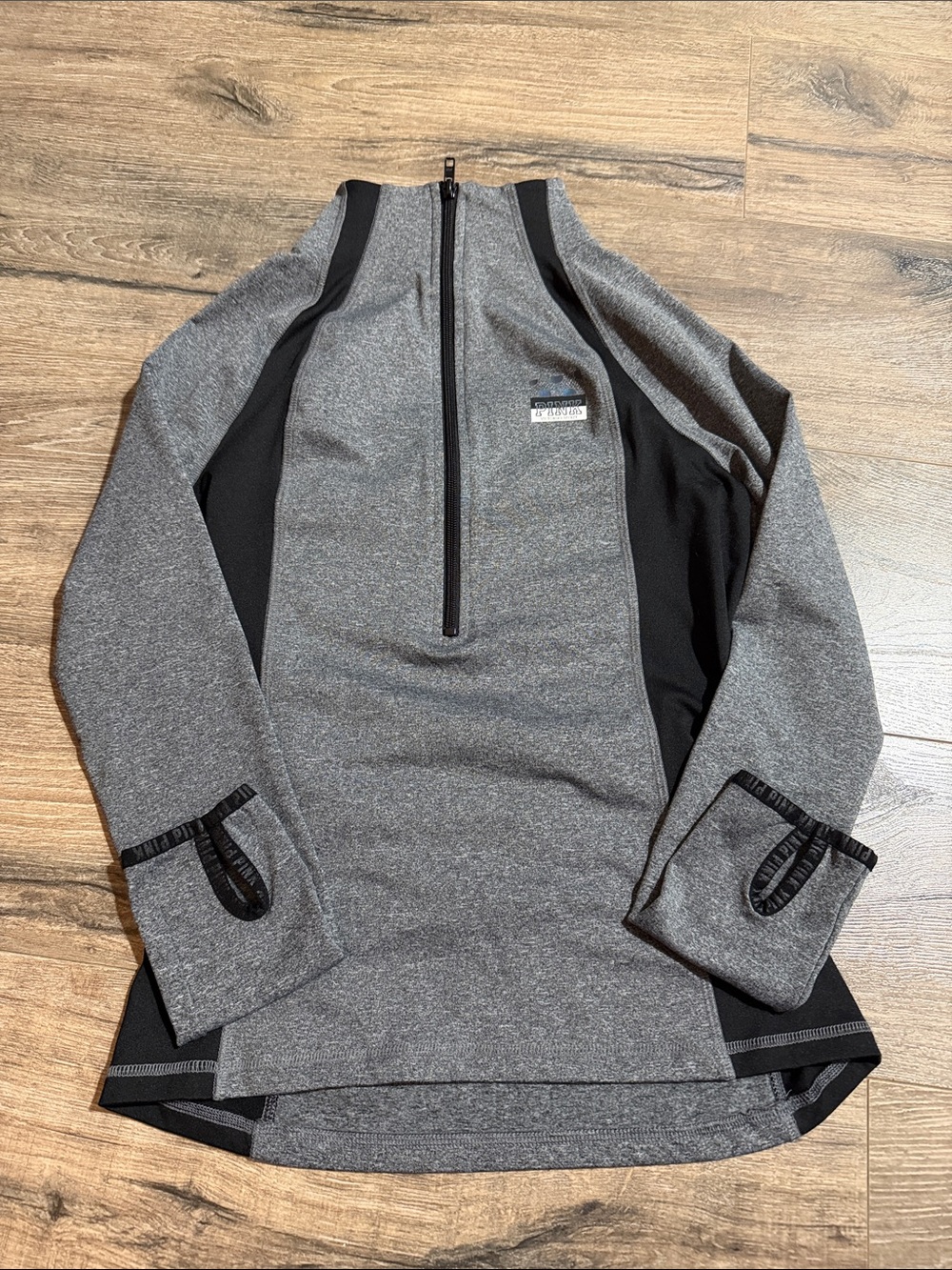 PINK Victoria's Secret Gray and Black Half-Zip Women’s Sweater